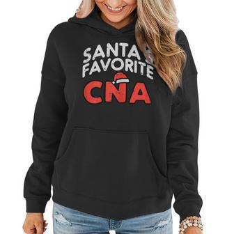 Santas Favorite Cna Medical Christmas Girl Nurse Pj Women Hoodie - Monsterry