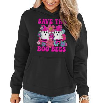Save The Boo Bees Breast Cancer Halloween Pink Ribbon Women Hoodie - Monsterry