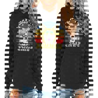 Schools Out For Summer Beach Vibe Corgi Dog Teacher Women Hoodie | Mazezy