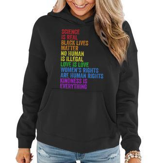 Science Is Real Love Is Love Rights Gay Pride Lgbt Women Hoodie | Mazezy