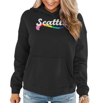 Seattle Rainbow Gay Pride Lgbtqi Queer Proud Homo Queer Love Women Hoodie | Mazezy