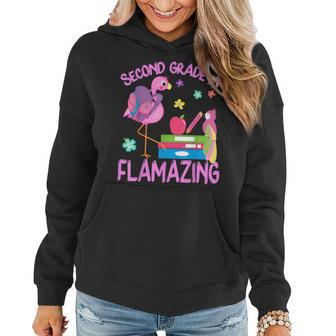 Second Grade Is Flamazing Flamingo Amazing 2Nd Grader Gift Women Hoodie | Mazezy