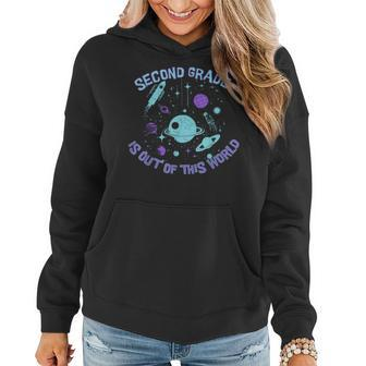 Second Grade Is Out Of This World Space Women Hoodie - Seseable
