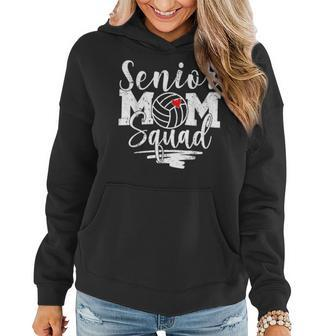 Senior Volleyball Mom Squad Game Day Vibes Mothers Day Gifts Women Hoodie - Seseable