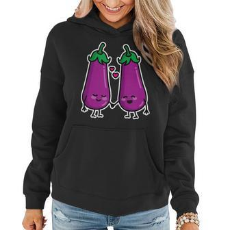 Sexting Eggplant Horny Dirty Gay Couple Lgbt Funny Gay Pride Women Hoodie | Mazezy