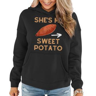 Shes My Sweet Potato I Yam Matching Couple Halloween Fall Sweet Potato Women Hoodie | Mazezy