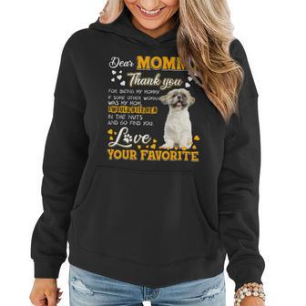 Shih Tzu Dear Mommy Thank You For Being My Mommy Women Hoodie - Monsterry