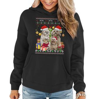 Shih Tzu Ugly Christmas Sweater Santa Hat Women Hoodie - Monsterry AU
