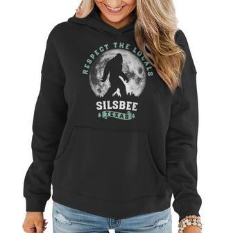 Silsbee Texas Bigfoot Night Walk Retro Moon Women Hoodie | Mazezy