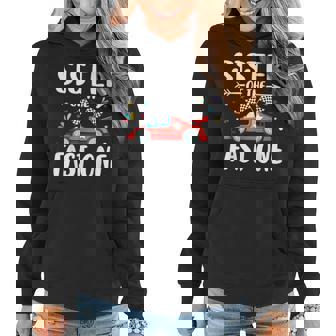 Sister Of The Fast One Birthday 1St Race Car Family Matching Women Hoodie - Thegiftio UK