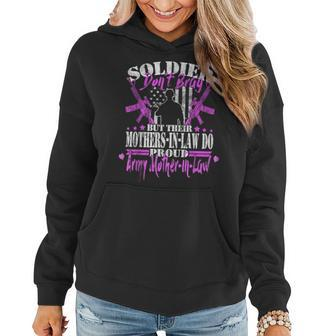 Soldiers Don't Brag Proud Army Mother-In-Law Military Mom Women Hoodie | Mazezy