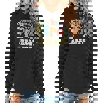 Somebodys Feral Aunt Wild Auntie Retro Groovy Wild Family Women Hoodie | Mazezy