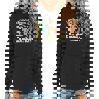 Somebodys Feral Auntie Wild Aunt Retro Groovy Wild Family Women Hoodie | Mazezy