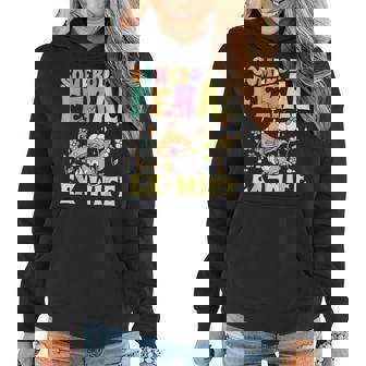 Somebodys Feral Ex-Wife Funny Opossum Mushroom Floral Women Hoodie | Mazezy