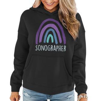 Sonographer Sonography Ultrasound Tech Rainbow Women Hoodie - Thegiftio UK