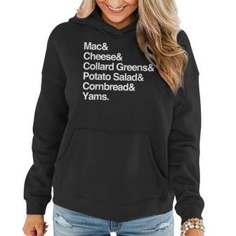 Soul Food Sides Dish List - Thanksgiving Homecooked Meal Women Hoodie | Mazezy
