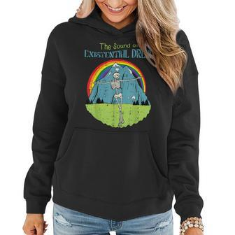 The Sound Of Existential Dread Skeleton Fun Retro Women Hoodie - Monsterry
