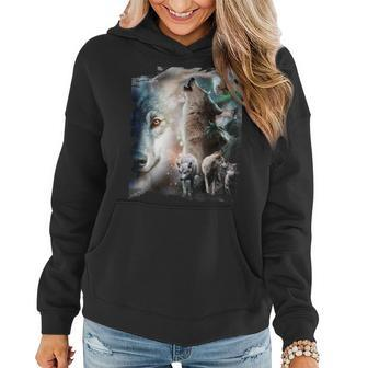 Space Wolves Wolf Howling At Moon Women Hoodie - Thegiftio UK