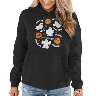 Special Education Teacher Halloween Ghost Pumpkin Sped Women Hoodie - Monsterry
