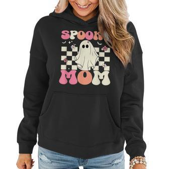 Spooky Mom Halloween Ghost Costume Retro Groovy Women Hoodie - Monsterry AU