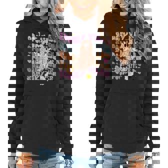 Spooky Vibes Retro Vintage Groovy 70S Floral Wavy Halloween 70S Vintage Designs Funny Gifts Women Hoodie | Mazezy