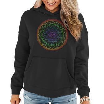 Sri Yantra Mandala Sacred Geometry Spiritual Yoga Lover Women Hoodie | Mazezy CA