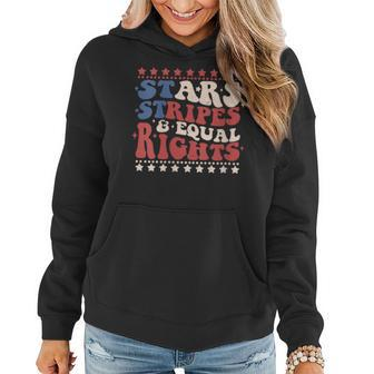 Stars Stripes Equal Rights 4Th Of July Red White And Blue Gift For Womens Women Hoodie | Mazezy DE