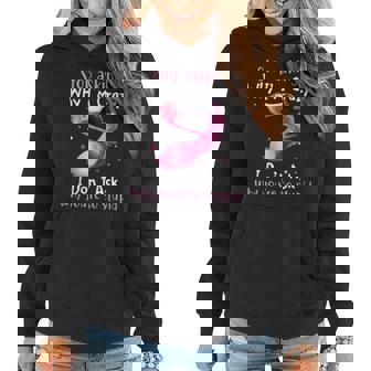 Stop Asking Why Im Crazy I Dont Ask Flamingo Funny Saying Flamingo Funny Gifts Women Hoodie | Mazezy