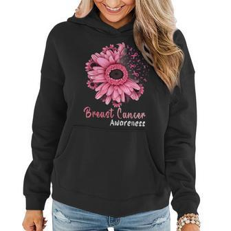 Sunflower Breast Cancer Awareness Pink Ribbon In October Women Hoodie - Seseable