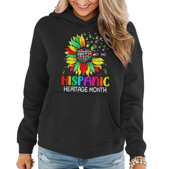 Sunflower Latin Countries Flags Hispanic Heritage Month Women Hoodie - Seseable