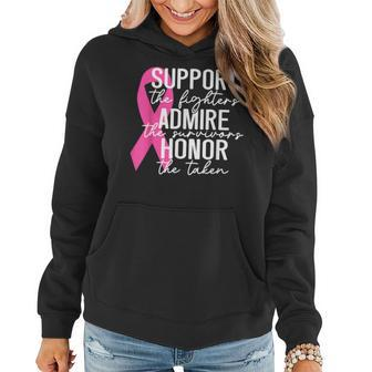 Support Fighter Admire Survivor Breast Cancer Warrior Women Hoodie - Seseable