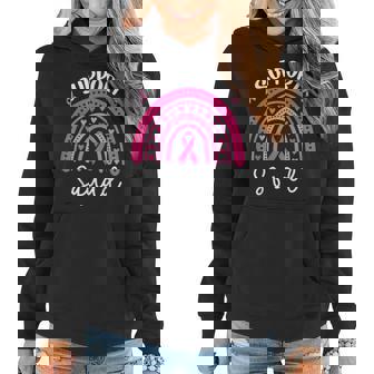 Support Squad Rainbow Pink Ribbon Breast Cancer Awareness Women Hoodie - Monsterry