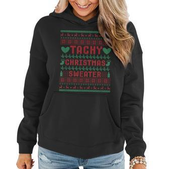 Tachy Nurse Ugly Christmas Sweater Medical Cardiac Icu Xmas Women Hoodie | Mazezy