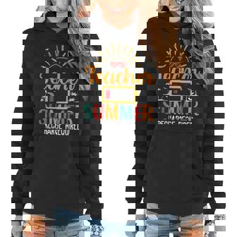 Teacher Summer Recharge Required Last Day School Energy Women Hoodie - Thegiftio
