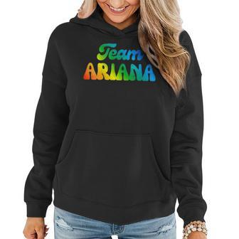 Team Ariana Squad Lgbt Lgbtq Rainbow Pride Cool Funny Women Hoodie | Mazezy