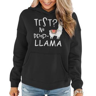 Test Day No Probllama Testing Teacher Educator Gifts For Teacher Funny Gifts Women Hoodie | Mazezy