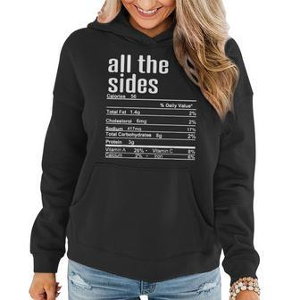 Thanksgiving Christmas All The Sides Nutrition Fact Women Hoodie | Mazezy