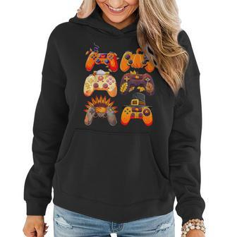 Thanksgiving Fall Gaming Controllers Turkey Boy Gamer Women Hoodie - Monsterry