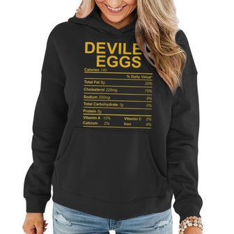 Thanksgiving Food - Deviled Eggs Nutrition Facts Women Hoodie | Mazezy
