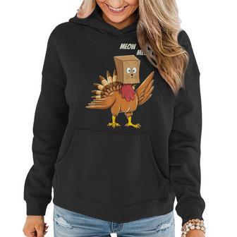 Thanksgiving Turkey Cat Meow Thanksgiving Women Hoodie - Thegiftio UK