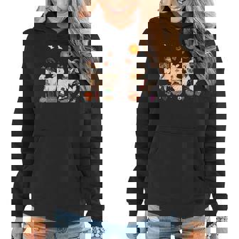 Three Goats Funny Witch Scary Mummy Halloween Zombie Lover Women Hoodie | Mazezy