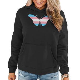 Transgender Butterfly Trans Pride Flag Ftm Mtf Insect Lovers Women Hoodie | Mazezy