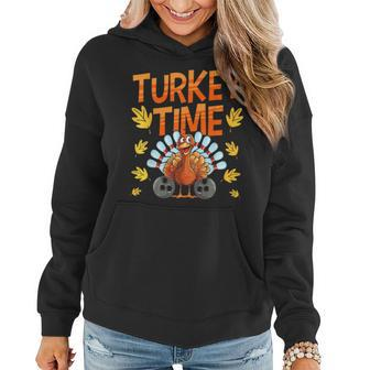 Turkey Time Bowl Bowling Strike Pin Sport Thanksgiving Boys Women Hoodie - Seseable