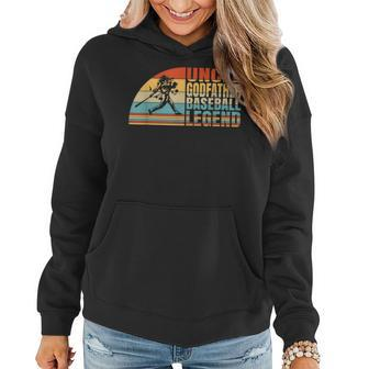 Uncle Godfather And Baseball Legend Baseball Player Uncle Women Hoodie | Mazezy