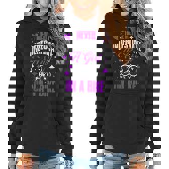 Never Underestimate A Girl On A Bike Women Hoodie | Mazezy
