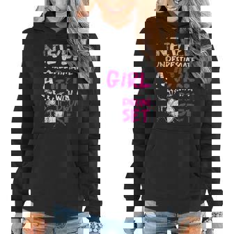 Never Underestimate A Girl With A Drumset Drums Women Hoodie | Mazezy