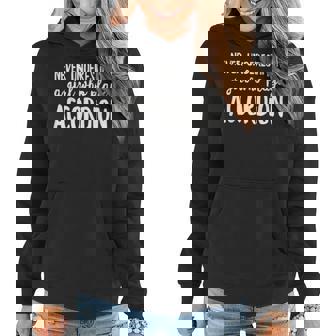 Never Underestimate A Girl Who Plays Accordion Player Women Hoodie | Mazezy