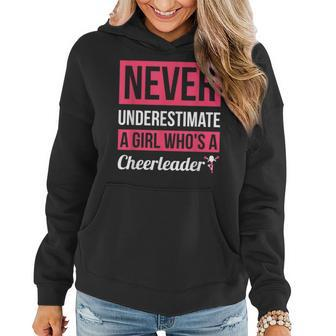 Never Underestimate A Girl Who's A Cheerleader Women Women Hoodie - Seseable