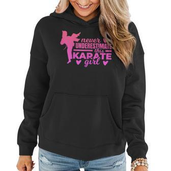 Never Underestimate This Karate Girl Women Hoodie - Monsterry