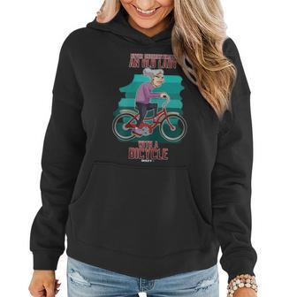 Never Underestimate An Old Lady With A Bike Women Hoodie | Mazezy
